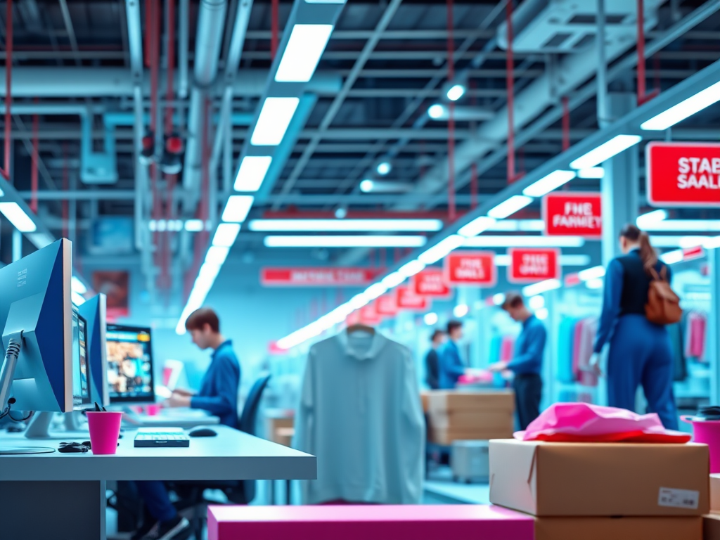 An image illustrating Fashion Nova’s fast-paced business model, from trend analysis to rapid production and delivery.